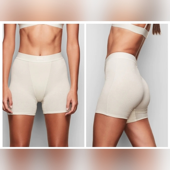 SKIMS Other - SKIMS COTTON RIB BOXER/ BONE/ NWT/ M